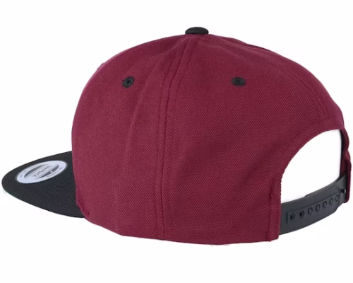 Maroon Black Baseball Cap