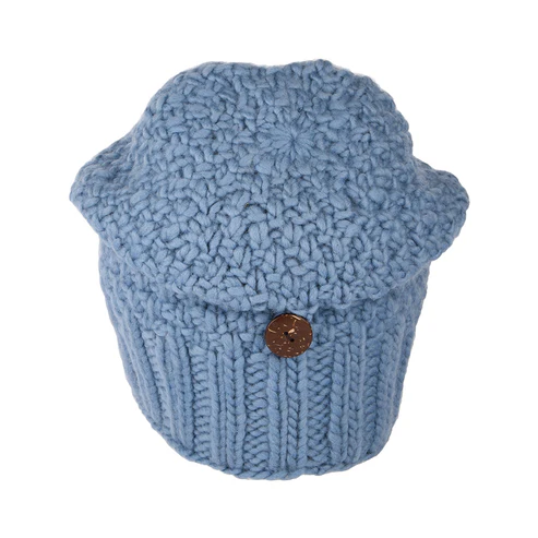 Down Beanie Hat - Sky Blue