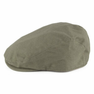 Finnean Cotton Flat Cap - Olive
