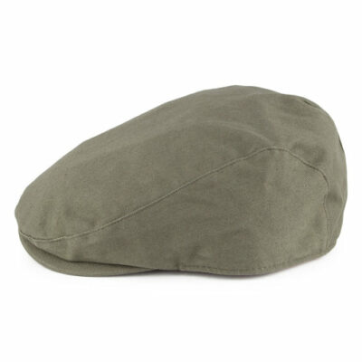 Finnean Cotton Flat Cap - Olive