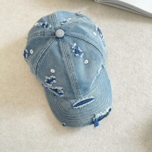 Adjustable Ripped Trucker Cap