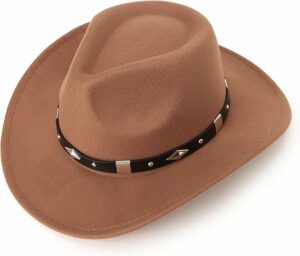 DRESHOW Classic Western Felt Cowboy Cowgirl Hat
