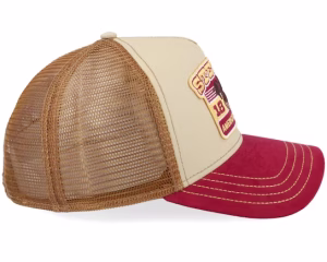 Rodeo BeigeWine A-Frame Trucker