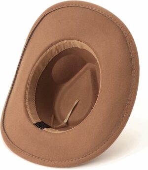 DRESHOW Classic Western Felt Cowboy Cowgirl Hat