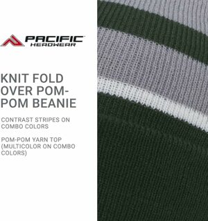 Knit Fold pom Beanie