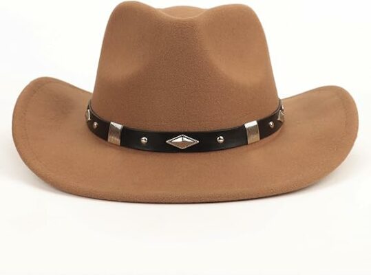 DRESHOW Classic Western Felt Cowboy Cowgirl Hat