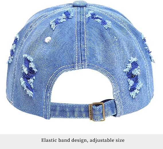 Adjustable Ripped Trucker Cap