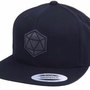 Charcoal D20 Patch Black Baseball Cap