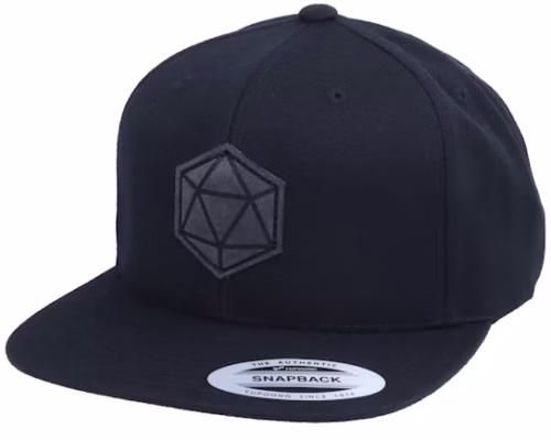 Charcoal D20 Patch Black Baseball Cap