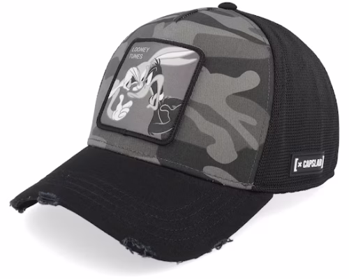 Looney Tunes Bugs Bunny Daffy Duck BlackCamouflage A-Frame Trucker