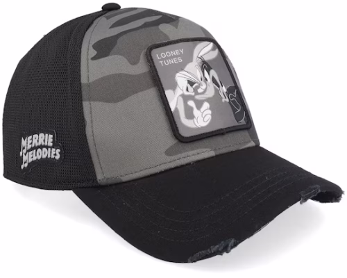 Looney Tunes Bugs Bunny Daffy Duck BlackCamouflage A-Frame Trucker
