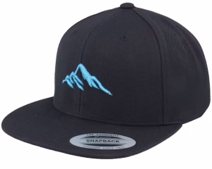 Mountain 3d BlueBlack Baseball Cap
