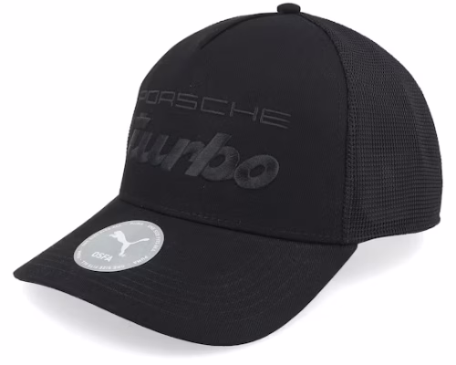 Porsche Turbo Cap Black A-Frame Trucker