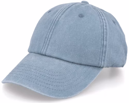 Vintage Washed Denim Light Blue Dad Cap
