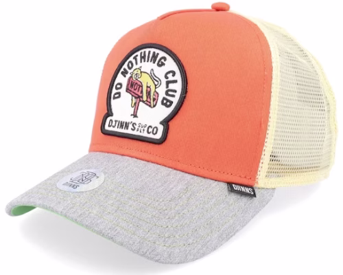 Do Nothing Club New OrangeHeather Grey Trucker