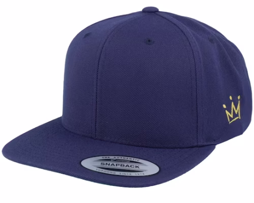 Crown Side Embroidered Navy Baseball Cap