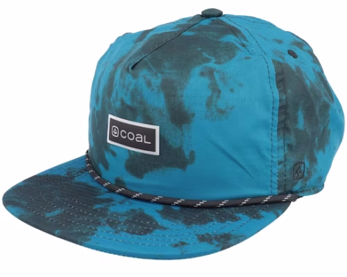 The Pontoon Roomy Teal Tie Dye Baseball Cap