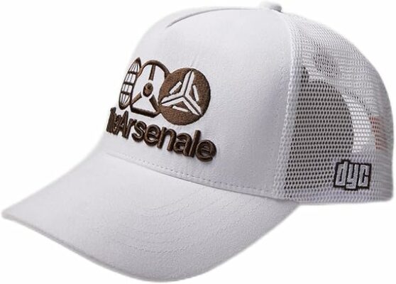 Trucker Cap White Brown Velvet