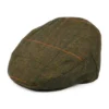 Herringbone Flat Cap - Olive-Multi