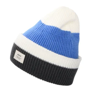Ardem Beanie Hat - Blue-White-Charcoal