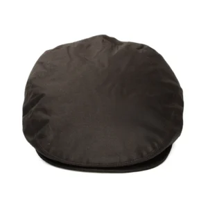 Oilcloth Water Resistant Flat Cap - Brown