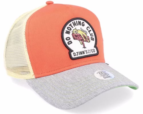 Do Nothing Club New OrangeHeather Grey Trucker