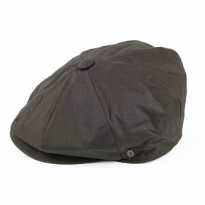 Oilcloth Water Resistant Newsboy Cap - Brown