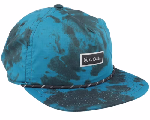 The Pontoon Roomy Teal Tie Dye Baseball Cap