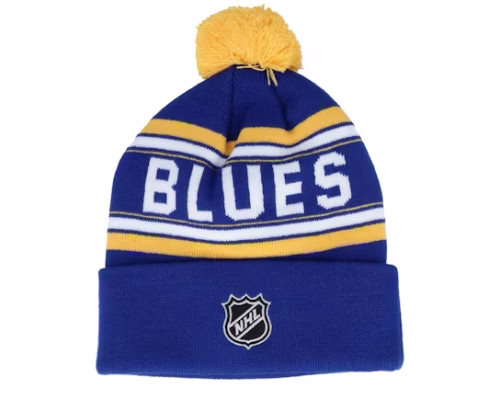 Kids St. Louis Blues Jacquard Cuff Beanie BlueYellow Pom