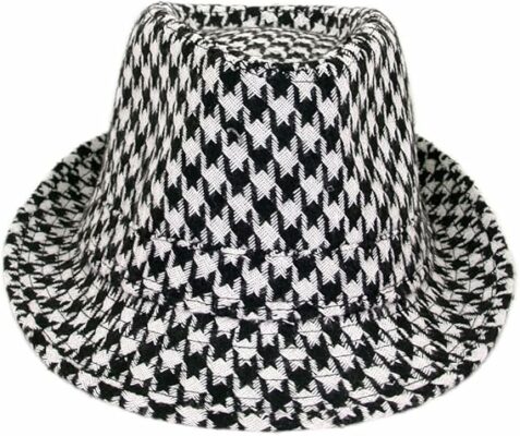 Unisex Classic Houndstooth Fedora Hat