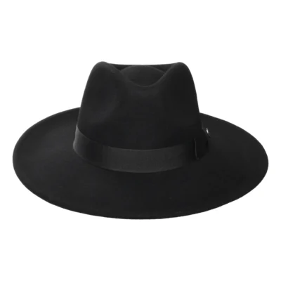 The Author Wide Brim Fedora Hat - Black
