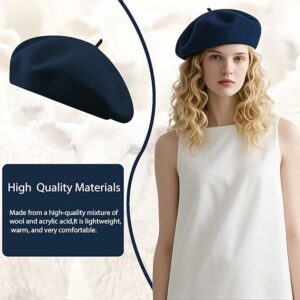 French Breathable Solid Wool Beret