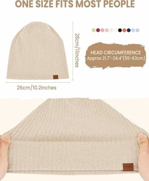 Slouchy Beanie for Women Men Lightweight Warm Beanie