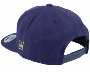 Crown Side Embroidered Navy Baseball Cap
