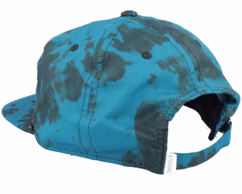 The Pontoon Roomy Teal Tie Dye Baseball Cap