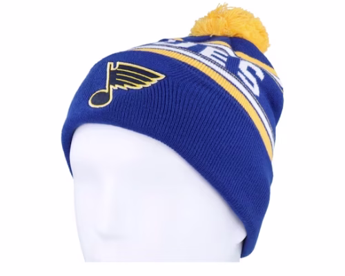 Kids St. Louis Blues Jacquard Cuff Beanie BlueYellow Pom