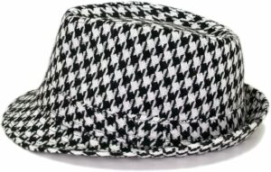 Unisex Classic Houndstooth Fedora Hat