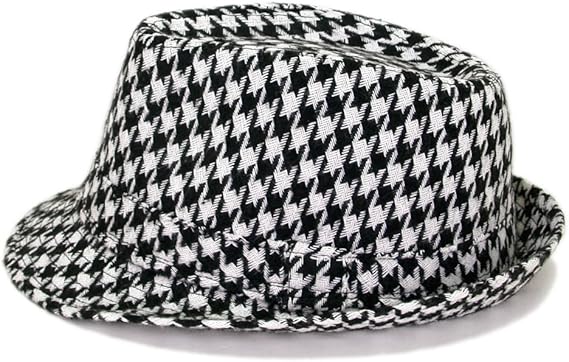Unisex Classic Houndstooth Fedora Hat