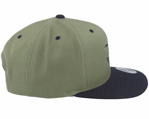Crazy Smiley Black/Olive/Black Baseball Cap