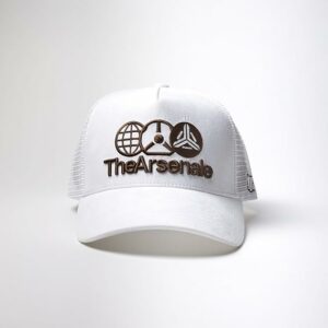 Trucker Cap White Brown Velvet