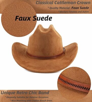 Wide Brim Western Cowgirl Hat