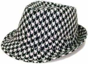Unisex Classic Houndstooth Fedora Hat