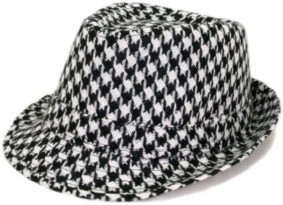 Unisex Classic Houndstooth Fedora Hat