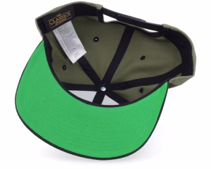 Crazy Smiley Black/Olive/Black Baseball Cap