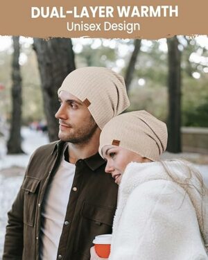 Slouchy Beanie for Women Men Lightweight Warm Beanie