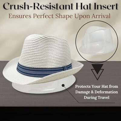Summer Short Brim Packable Fedora Hat
