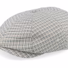 Brood Lw Off White/Black/Grey Houndstooth Flat Cap