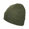 Snowdrifter Waffle Knit Beanie Hat - Pine Green