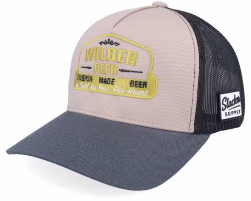 Wilder Beer Light GreyBlackCharcoal A-frame Trucker