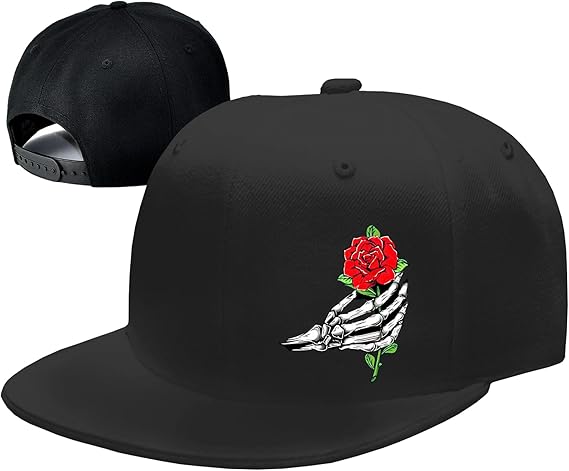 Flat Bill Brim Fitted Black Baseball Cap